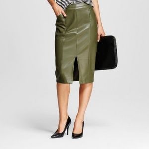 Who What Wear Olive Pencil Skirt NWT